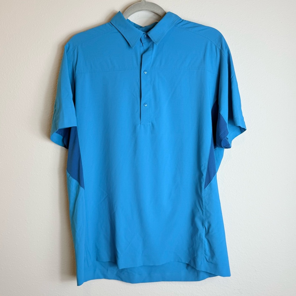 Arc’teryx Mens Medium Chilco Snap Button Short Sleeve Performance Polo Shirt